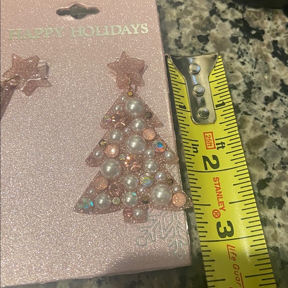 Pink NWT Holiday Tree Earrings - Picture 11 of 12